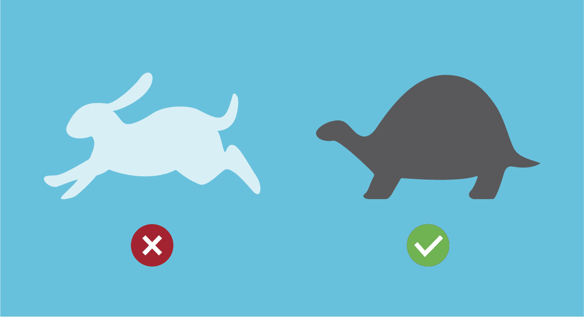 anal play is like the tortoise and hare fable whereby slow and steady wins the (anal) race