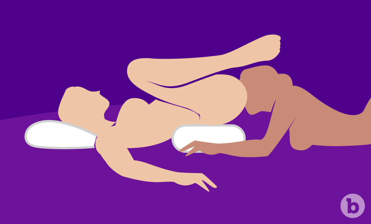 One of the best rimming positions is having your partner lie flat on their back whilst you perform anal stimulation