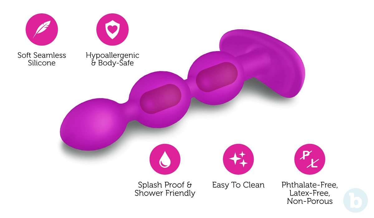 Triplet anal beads and all b-Vibe anal toys are made with premium body-safe materials