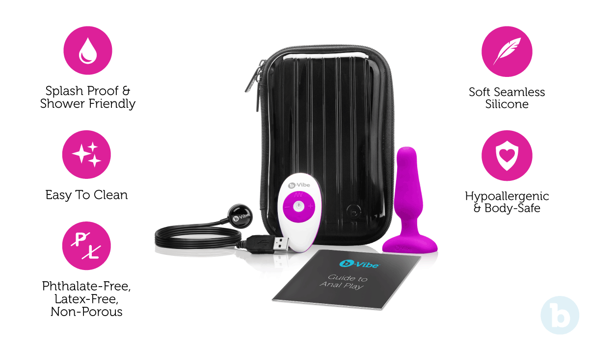 The b-Vibe Novice Plug is a small butt plug with some truly exceptional features