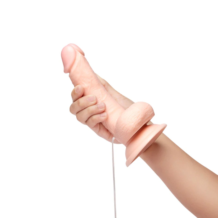 6 Inch Realistic Vibrating Dildo with Suction Cup - Cream | b-Vibe