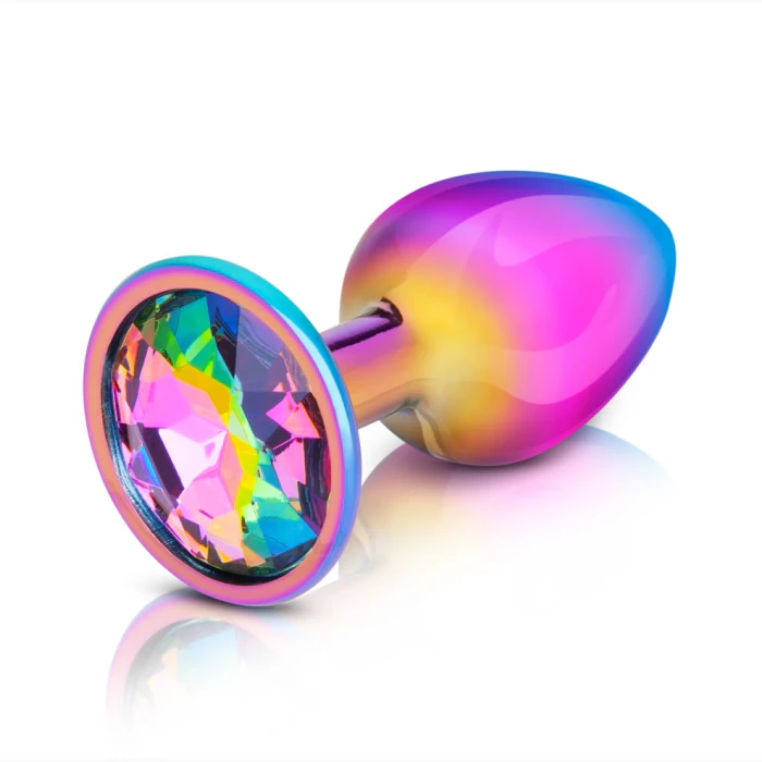 B-Vibe Rainbow Anal Plug With Rainbow Stone