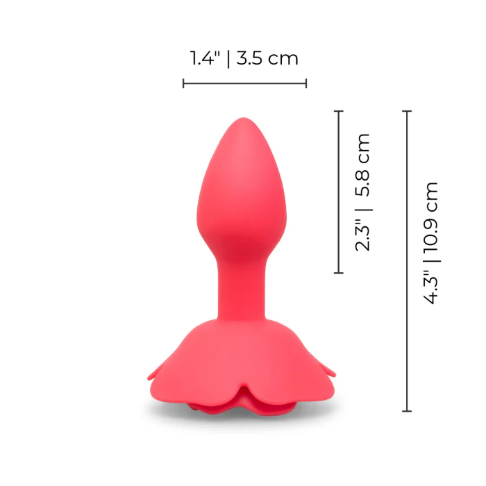 3.5 Inch Vibrating Rose Plug - Rose Butt Plug | b-Vibe
