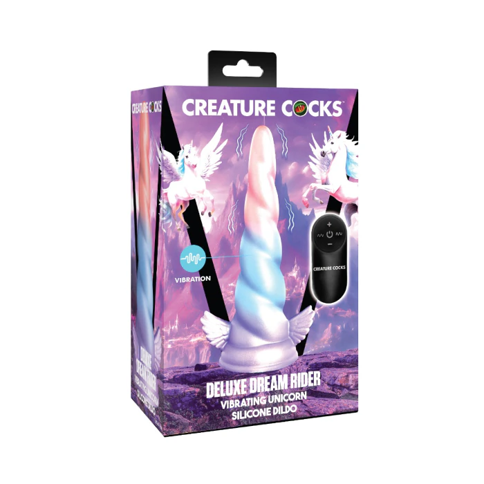 Creature Cocks Deluxe Dream Rider Unicorn Vibrating Silicone Dildo | b-Vibe