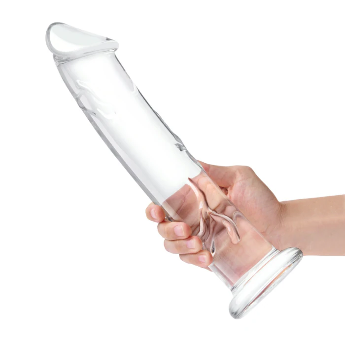 Glas Toy 12 Inch Glass Dildo with Veins & Flat Base - Save 60% Off | b-Vibe