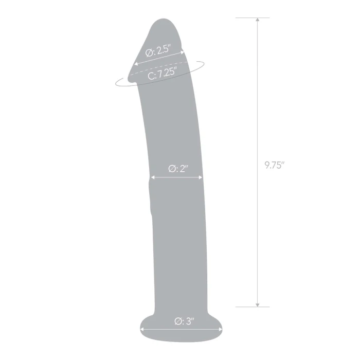 Glas Toy 12 Inch Glass Dildo with Veins & Flat Base - Save 60% Off