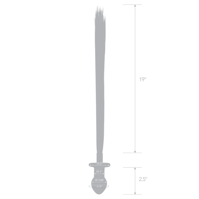 Glas Toy 3 Inch Horse Tail Glass Butt Plug - Save 60% Off
