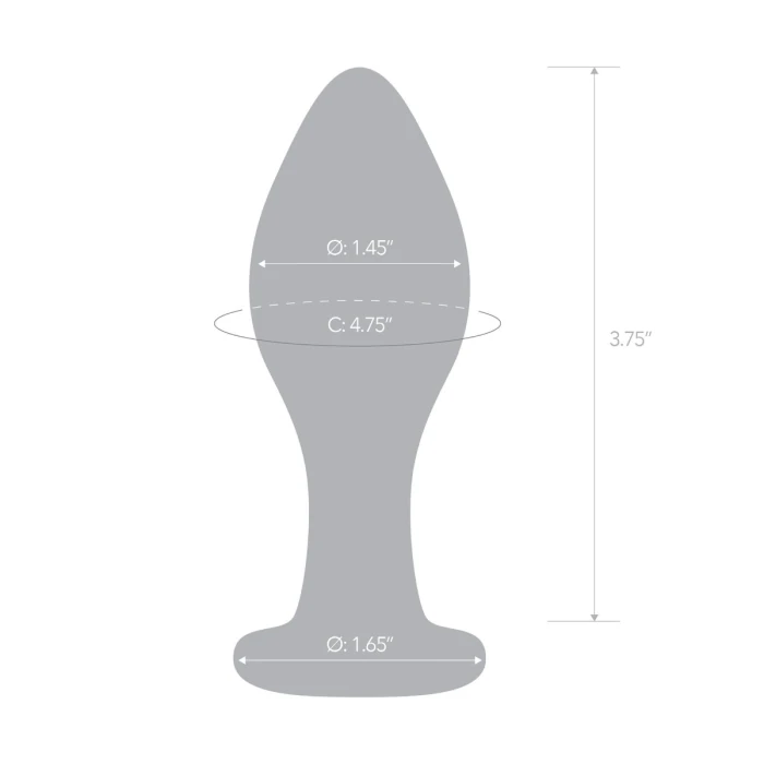 Glas Toy 4 Inch Classic Glass Butt Plug - Save 60% Off