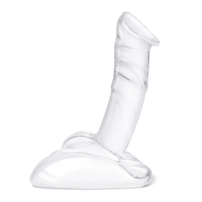Glas Toy 7.5 Inch Rideable Standing Glass Cock with Stability Base