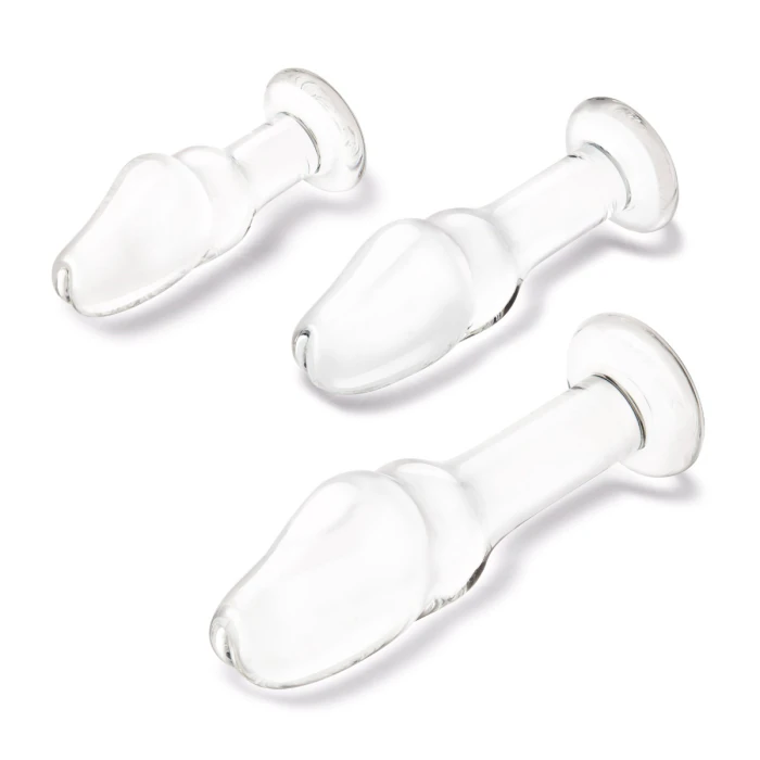 Glas Toy 3-Piece Helmet Head Glass Anal Training Kit | b-Vibe