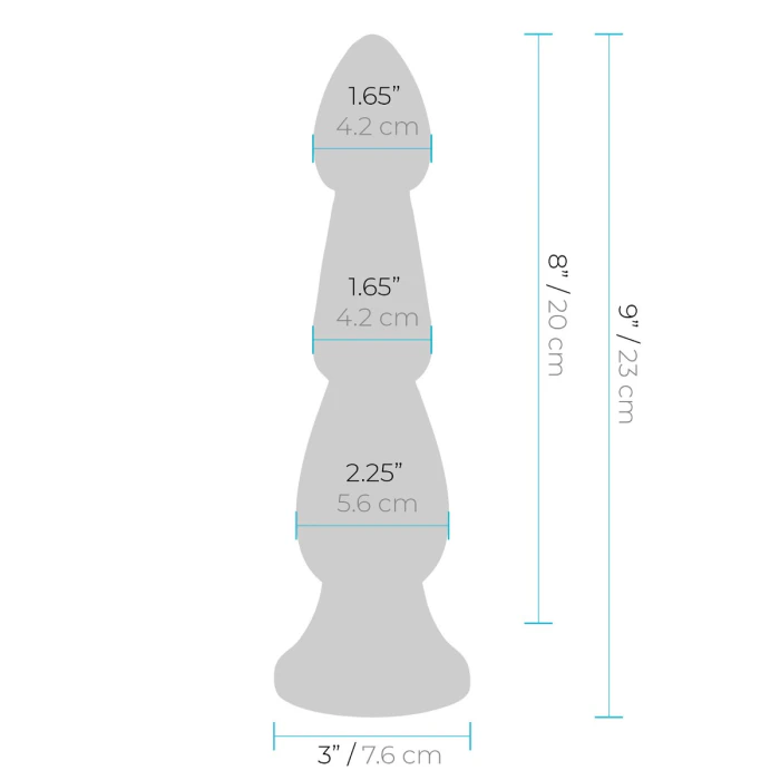 9” Ribbed Butt Plug - 60% Off Sale