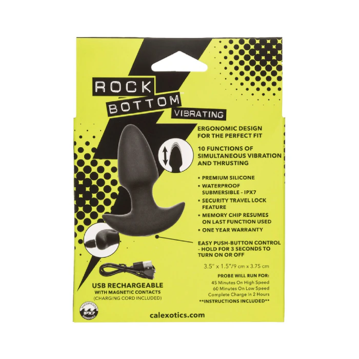 Rock Bottom Vibrating and Thrusting Butt Plug (NEW) | b-Vibe Rock Bottom Vibrating and Thrusting Butt Plug (NEW) | b-Vibe