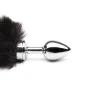 B-Vibe Deluxe Stainless Steel Butt Plug With Faux Animal Tail
