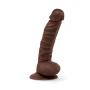8 Inch Realistic Dildo with Suction Cup - Brown