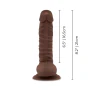 8 Inch Realistic Dildo with Suction Cup - Brown