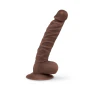 8 Inch Realistic Dildo with Suction Cup - Brown