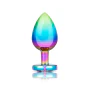 B-Vibe Rainbow Anal Plug With Rainbow Heart Stone