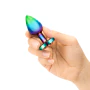 B-Vibe Rainbow Anal Plug With Rainbow Heart Stone