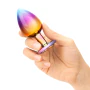 B-Vibe Rainbow Anal Plug With Rainbow Stone