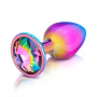 B-Vibe Rainbow Anal Plug With Rainbow Stone