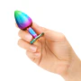 B-Vibe Rainbow Anal Plug With Rainbow Stone