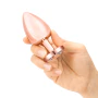 B-Vibe Rose Gold Anal Plug With Clear Heart Stone