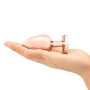 B-Vibe Rose Gold Anal Plug With Clear Heart Stone
