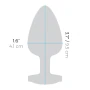 B-Vibe Rose Gold Anal Plug With Clear Heart Stone