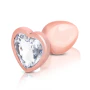 B-Vibe Rose Gold Anal Plug With Clear Heart Stone