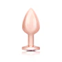 B-Vibe Rose Gold Anal Plug With Clear Stone