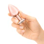 B-Vibe Rose Gold Anal Plug With Clear Stone