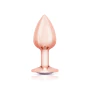 B-Vibe Rose Gold Anal Plug With Clear Stone