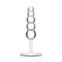 B-Vibe 5 Beads Silver Anal Plug With Handle Base