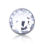 B-Vibe Silver Anal Plug With Clear Stone Large