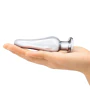 B-Vibe Silver Anal Plug With Purple Round Stone Medium