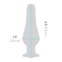 B-Vibe Silver Anal Plug With Purple Round Stone Medium