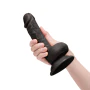 6 Inch Realistic Dildo with Suction Cup - Black
