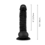 6 Inch Realistic Dildo with Suction Cup - Black