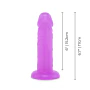 6 Inch Suction Cup Dildo - Purple