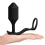 B-Vibe Vibrating Snug And Tug Weighted Plug And Penis Ring