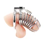 Deluxe Chastity Stainless Steel Cock Cage - Silver