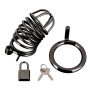 Deluxe Chastity Stainless Steel Cock Cage - Black