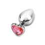 Pink Heart Jewel Butt Plug For Anal Play