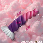Creature Cocks Cloud Rider Unicorn Vibrating Rechargeable Silicone Dildo Multicolor