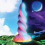 Creature Cocks Moon Rider Glow In The Dark Unicorn Silicone Dildo Multicolor