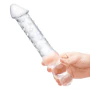 Glas Toy Twelve Inch Double-Ended Glass Dildo with Anal Beads