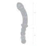 Glas Toy 12.5 Inch Girthy Double-Sided Dong with Anal Bead Grip Handle