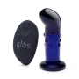 Glas Toy Four Inch Rechargeable Remote-Controlled Vibrating Dotted Butt Plug