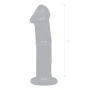 Glas Toy Six Inch Glass Dildo with Veins and Flat Base