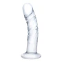 Glas Toy Seven Inch Curved Realistic Glass Dildo with Veins